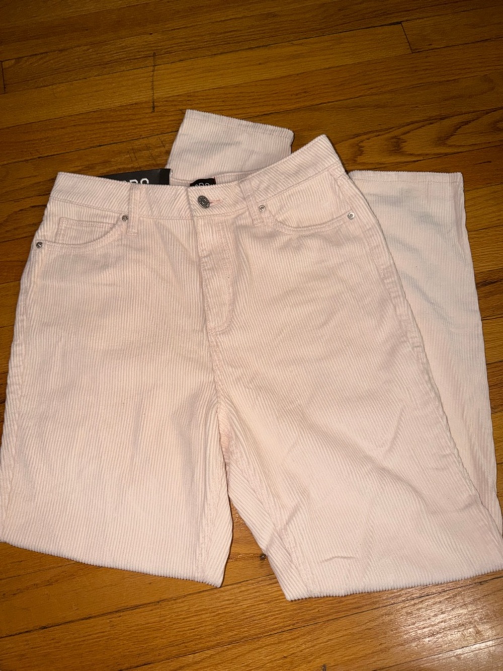 BDG Pale Pink Corduroy Straight-Leg Pants